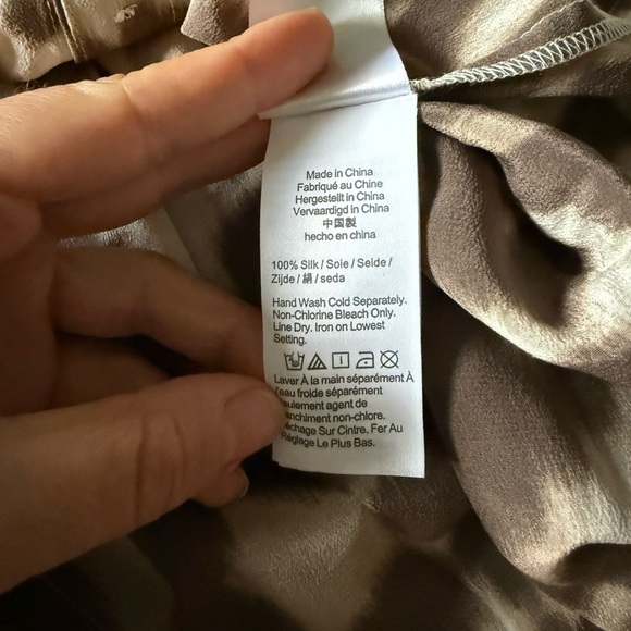 J.Crew Tie-front Silk Shirtdress In Dusty Leopard Size 14-16 - Picture 12 of 12